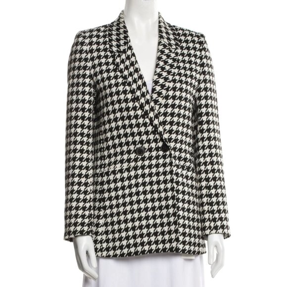 Anine Bing Black and White Houndstooth Blazer, Size XS-S - Picture 5 of 16